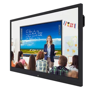 65 ~ 110 pulgadas ultra HD 4K LED de retroiluminación LCD pantalla táctil interactiva monitor con PC todo en uno para el aprendizaje en línea de la escuela