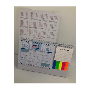 โลโก้ที่กำหนดเองจีน Diy <span class=keywords><strong>2019</strong></span> 2020มาตรฐานยืนปฏิทินวางแผนสำหรับสำนักงานตารางการออกแบบที่มี Notepad และป้ายสติกเกอร์ - Product Image 2
