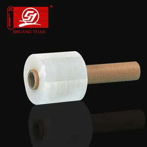 Store transparent 5 inch 80 gauge shrink film shrink mini wrap with dispenser pallet wrap stretch film plastic wrap industrial