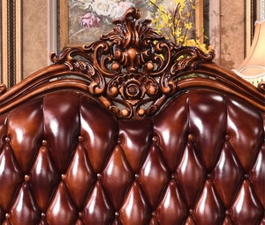 Nuovo Fatto A Mano Scultura Antico di Lusso Puro Divano <span class=keywords><strong>In</strong></span> <span class=keywords><strong>Pelle</strong></span> Set Raffinato Carve Europeo Divano di Legno - Product Image 2