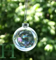 つまらないもの安い価格クリア虹色のハンギングボールプラスチック/ガラスクリスマスツリー装飾バルクパックボックスパック6cm、8cm & 10cm