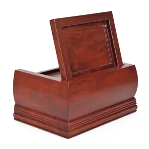 MKY Wholesale Funeral Cinerary Chinese adult wooden urn for ushes urnas para mascotas