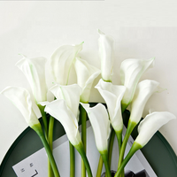 O-1019 Prix de gros, taille personnalisée 63 cm, fleurs de lys artificielles en PU au toucher réel, en vente