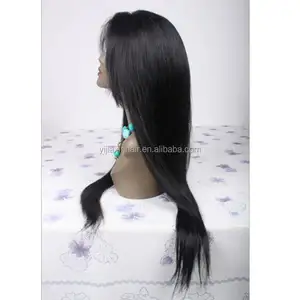 Unprocessed factory price body wave cheap peruvian human hair silk base cap full lace wig