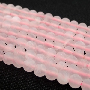 Perline di Quarzo Rosa Opaco Rotonde all'Ingrosso, Cristalli Naturali per Creazione di Gioielli Fai-da-Te, Bracciali e Collane - Product Image 5