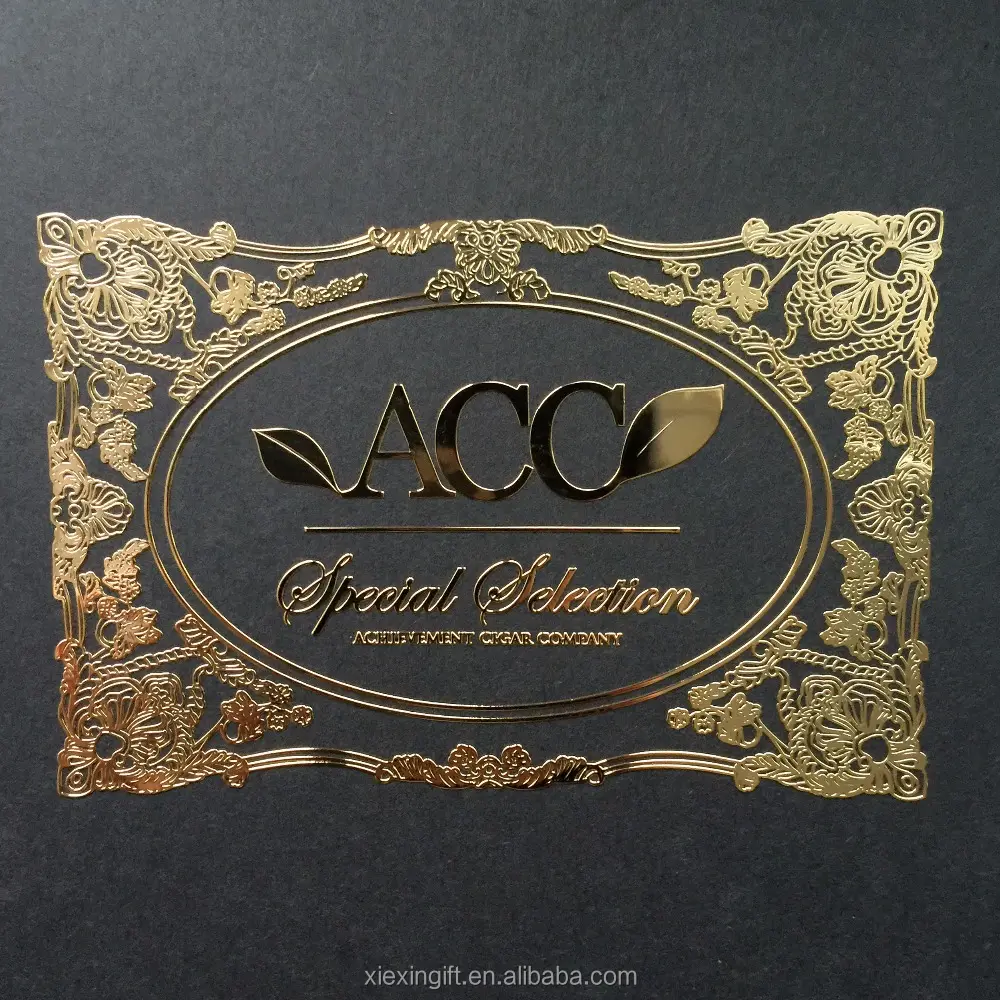 Oro personalizzato etichetta società di metallo logo sticker decal