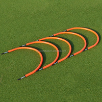 Arcos de agilidad de plástico plegables ajustables, obstáculos para entrenamiento de fútbol