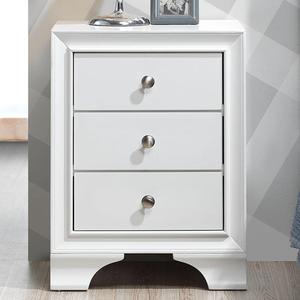 Bedside <strong>Table</strong> 3 Drawers Nightstand Beside Bed <strong>Side</strong> <strong>Table</strong> <strong>White</strong> - Product Image 5