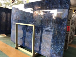 Encimera de Mármol Azul Bahía con Incrustaciones de Amatista, Impermeable, Ecológica y Duradera para Baño y Cocina - Product Image 3