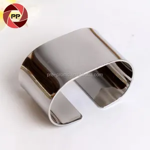 In <span class=keywords><strong>acciaio</strong></span> inox piatto di forma ovale argento lucido anello di tovagliolo per il ristorante/hotel decorazione della tavola - Product Image 1