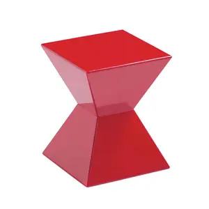 Parlak kırmızı akrilik uç tablosu, Lucite kahve sandalye, ofis mobilya/ev bar masa