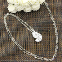 Alliage charmes collier en argent Égypte Cléopâtre pendentif collier bijoux de mode