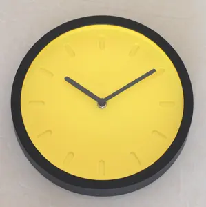 10 inch fashion round quartz analog 3D clock face wall clock plastic