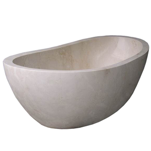 Meistverkaufte Marmor-Steinbadewanne Badezimmer-Wanne Naturstein Schwarzer Marmor Beige Travertin Maßgefertigte Steinproduktion - Product Image 2