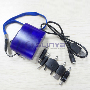 เครื่องชาร์จ USB แบบมือหมุน ไดนาโม สำหรับกรณีฉุกเฉิน สีฟ้า เขียว ดำ - Product Image 5
