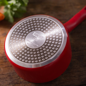 16cm Aluminum <strong>Nonstick</strong> Ceramic <strong>Saucepan</strong> with Double Bottom Glass Lid and Bakelite Handle for Home Cooking - Product Image 6
