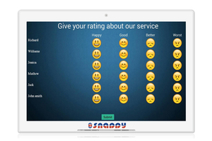 L Shape sondaggio sulla soddisfazione del cliente del dispositivo di marcatura con feedback del cliente sul tablet touch a <span class=keywords><strong>cinqu</strong></span> - Product Image 6
