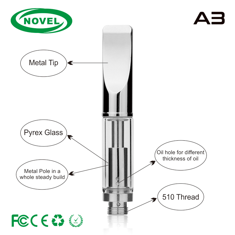 Slim Vape pen .5ml vape Cartridge 510 thread Vaporizer Pen cbd oil cartridge custom Logo