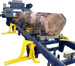 Hydraulic timber cutting automatic wood band sawmill machine