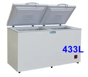 Beier solar dc compressor freezer unique energy efficient 433L dc 12v 24v 110mm chest / deep freezer ce