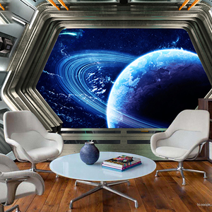 ZHIHAI Custom Space Night Sky Design di vendita calda nuova carta da parati decorativa di lusso - Product Image 4