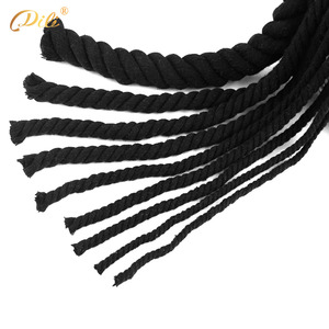 High Quality 3-strands Twisted <strong>Black</strong> Cotton Ropes Customs Colors Twisted Cotton <strong>Cords</strong> for Garment and Decoration - Product Image 1