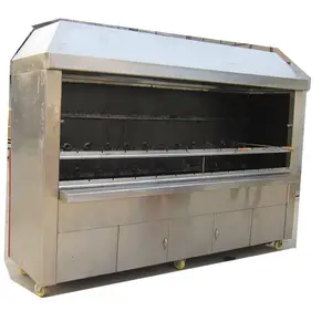 Harga pabrik mesin Otomatis brasil rodizio gas grill/arang grill/bbq grill