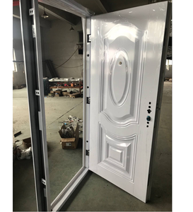 Puerta de seguridad moderna de acero de alta calidad, puerta de seguridad exterior, puerta de acero