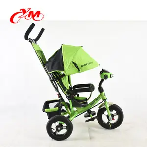factory wholesale small kids seat children tricycles/baby walker trike with push bar/3 wheels kids metal tricycle