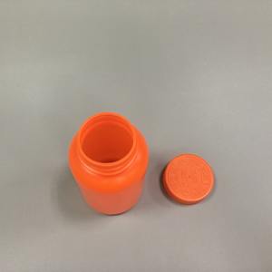 250ml Rotonda Arancione Di Plastica HDPE Bottiglie di Pillola Integratore - Product Image 5
