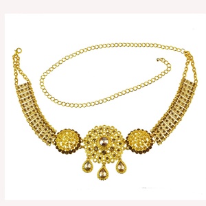 Stile indiano 14K Placcato Oro di Cristallo del Metallo Del Fiore Del Turchese Catene Cinture Danza Del Ventre Della <span class=keywords><strong>Spiaggia</strong></span> di Estate Sexy Dei Monili Del Corpo - Product Image 6