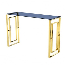 Chrome Colour Corner <strong>Console</strong> <strong>Table</strong> <strong>Long</strong> Mirrored <strong>Console</strong> <strong>Table</strong> clear Tempered Glass <strong>Tall</strong> <strong>Console</strong> <strong>Table</strong> - Product Image 2