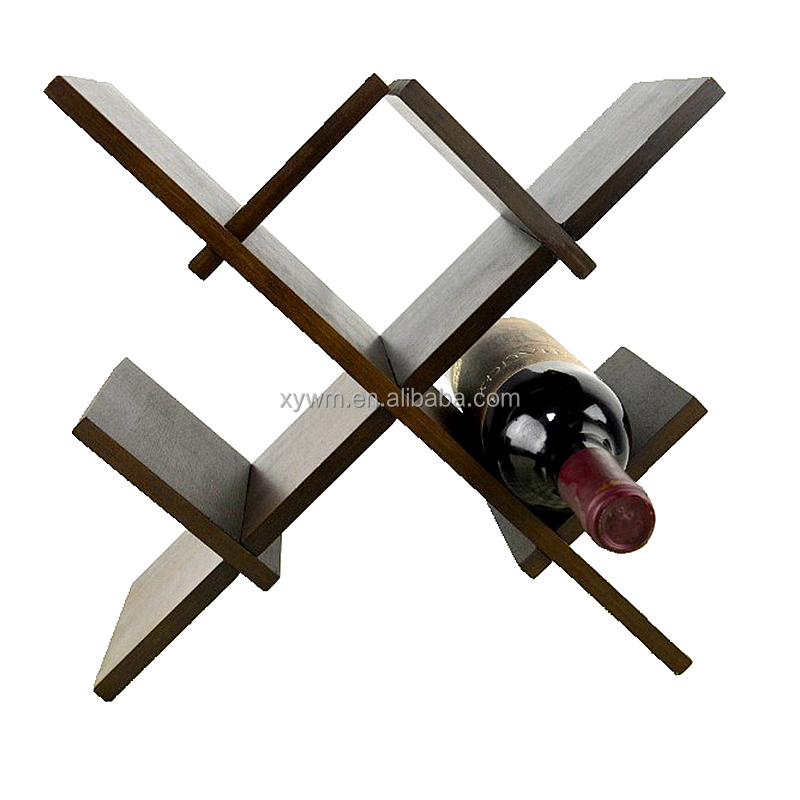 Легкая сборка бамбуковая деревянная стойка для бутылок вина и пива