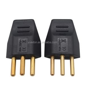 Pour YUADON YD-163 Prise murale électrique standard brésilienne 10/20A, prise en nylon, alimentation CA, matériau en laiton, 10A nominal pour le Brésil - Product Image 4
