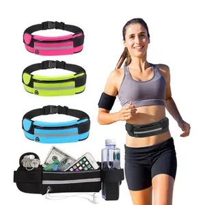 Promoção Waterproof Polyester Outdoor Running Belt Bum Pouch Bag Qualidade Customized Gym Sport Fanny Pack Waist Bag