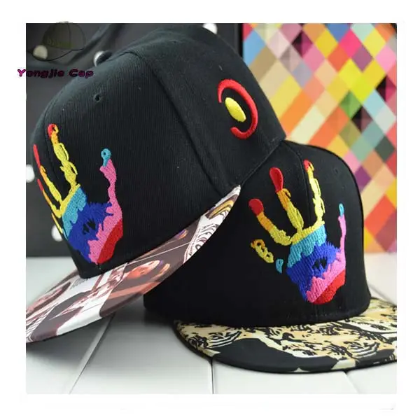 2014新しいデザイントレンディなレジャー刺繍パーム刺Embroideryデザインスナップバック野球帽