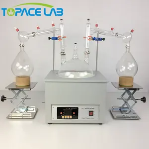 Topacelab Systeem 2l 5l10l 20l Vacuüm Korte Pad Destillatieset Met Nieuwste Destillatiekolom Gebruikt Betrouwbare Pompcomponent