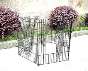 Valla de metal para perros, valla plegable para mascotas, valla extensible para perros - Product Image 6