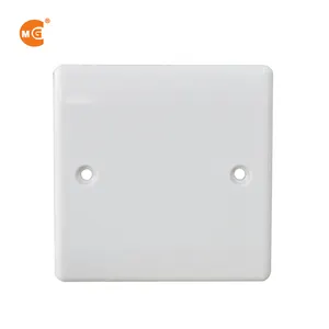 White color 86mm*86mm 1 gang blank wall switch socket blank plate