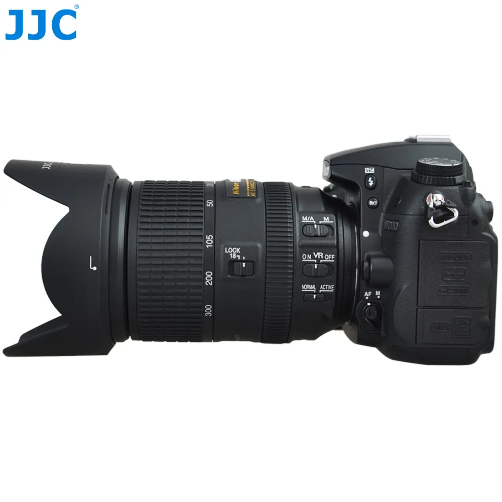 Jjc lh-58 zonnekap voor nikon lens voor nikon af-s nikkor dx 18-300mm f/3.5-5.6g ed vr