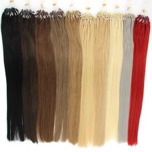Bán Buôn 14-24Inch 1 gam/giây Dễ Dàng Vòng/<span class=keywords><strong>Micro</strong></span> Vòng Hạt Remy Bất Con Người Phần Mở Rộng Tóc Hai Tone Ombre Tóc Thẳng lượn sóng - Product Image 2
