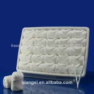 100% coton jetables Blanc Oshibori serviettes chaudes pour restaurants