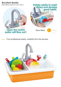 <span class=keywords><strong>Lave</strong></span>-<span class=keywords><strong>vaisselle</strong></span> cuisine évier jouet bébé <span class=keywords><strong>Miniature</strong></span> cuisine en plastique semblant jouer nourriture pour les enfants - Product Image 3