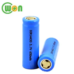 Batería recargable de iones de litio, 14430, 3,7 V, 650mAh, ICR14430