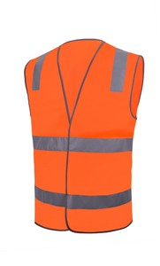 Gilet di Sicurezza ad Alta Visibilità con Multi Tasche, Giacca Riflettente con Zip per Traffico Stradale, Gilet Corto per Sicurezza e Costruzioni - Product Image 6