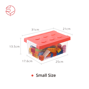 Hộp Đựng Gạch Nhựa SHIMOYAMA Cho Trẻ Em, Hộp Xếp Đồ Chơi Cỡ Nhỏ Có Nắp Màu Hồng - Product Image 2