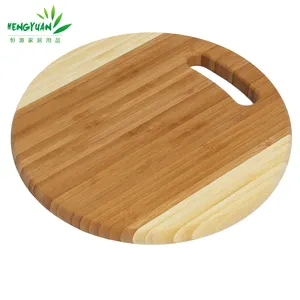 High quality round bamboo two sided cutting board for sushi