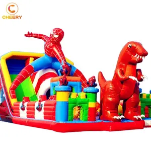 Thương Mại Spiderman Inflatable Castle Slide Bouncy Castle Inflatable Jumping Castle