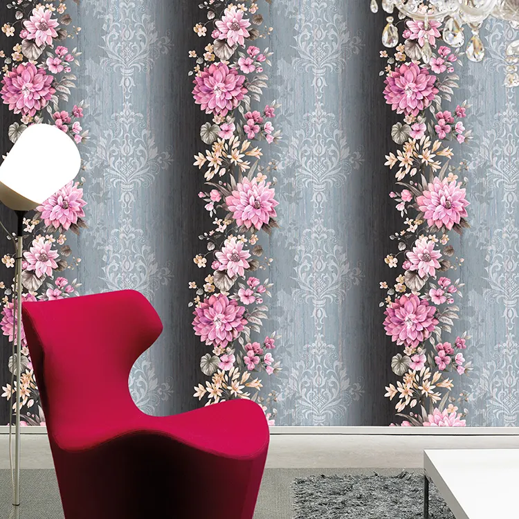 Nieuwe Ontwerp Behang Home Decoratie Rode Roos Hedendaagse Wallpaper 3d Bos Decoratieve