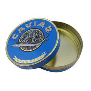 Venta de fábrica, lata redonda de Metal de grado alimenticio para almacenamiento de caviar, caja de lata de caviar al vacío - Product Image 4